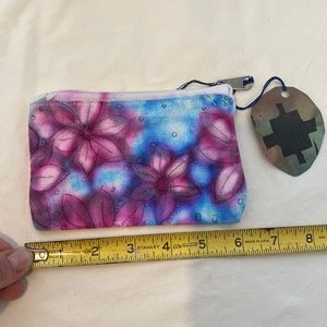 Hand painted zippered bag